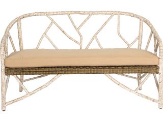 Woodard Whitecraft River Run Wicker Antique Palm Outdoor Loveseat
