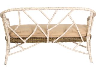 Woodard Whitecraft River Run Wicker Antique Palm Outdoor Loveseat