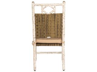 Woodard Whitecraft River Run Wicker Antique Palm Patio Dining Arm Chair