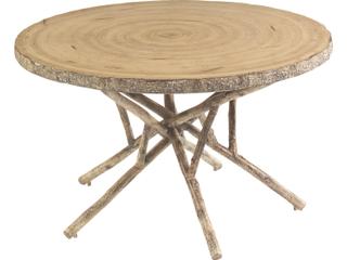 Whitecraft River Run Birch Heartwood Round Outdoor Patio Dining Table