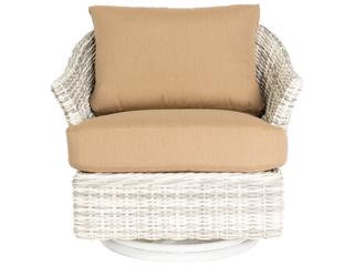 Whitecraft Sonoma Wicker Swivel Patio Lounge Chair