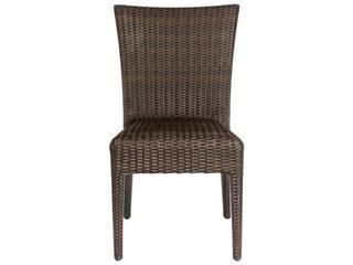 Woodard Whitecraft All Weather Wicker Padded Seat Outdoor Patio Dining Side Chair