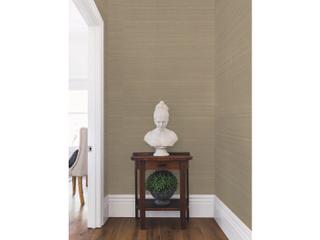 York Wallcoverings Grasscloth Resource Library Taupe Abaca Weave Wallpaper