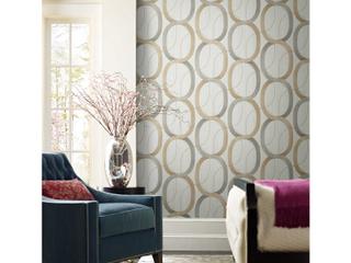 York Wallcoverings Modern Nature 2nd Edition Dark Taupe Interlock Wallpaper