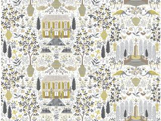York Wallcoverings Linen / Gold Camont Wallpaper