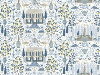 York Wallcoverings Indigo Camont Wallpaper