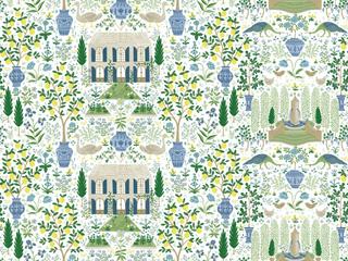 York Wallcoverings Blue / Green Camont Wallpaper