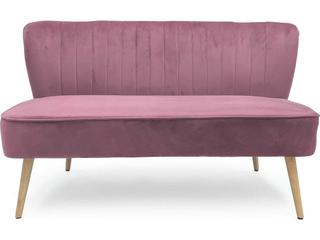 Zentique Mauve Rose Velvet Purple Upholstered Accent Bench