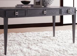 Artistica Penelope Light Gray Oak Mahogany Wood Secretary Desk