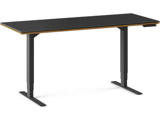 Sequel Black Natural Walnut Brown Hardwood Desks