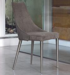 Bontempi Casa Clara Gray Upholstered Side Dining Chair