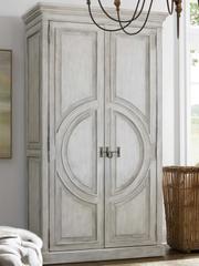 Hooker Furniture Boheme Whitewash Merino Blue Poplar Wood Wardrobe Armoire