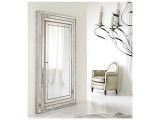 Hooker Furniture Melange Glamour Rectangular Floor Mirror with Jewelry Armoire Storage