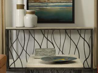 Hooker Furniture Rectangular Travertine Marble Console Table