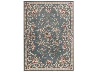 Avalon Slate Blue Aubusson Traditional Machine-Made Area Rug