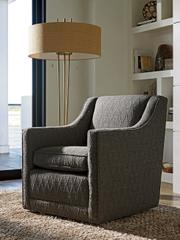 Lexington Upholstery Swivel Fabric Accent Chair