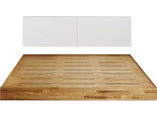 Mash Studios Natural Linseed Oil Brown Walnut Wood Queen Platform Bed