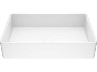 Vigo Magnolia Matte White 21" Rectangular Vessel Bathroom Sink