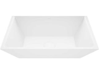 Vigo Vinca Matte White 18" Rectangular Vessel Bathroom Sink