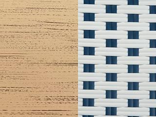 Wicker Finish: Cafe White and Royal Blue