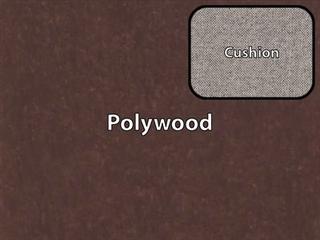 Polywood Finish / Cushion Color: Mahogany Polywood / Weathered Tweed Cushion