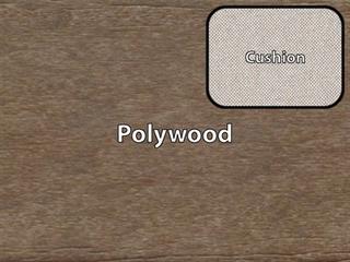 Polywood Finish / Cushion Color: Teak Polywood / Dune Burlap Cushion