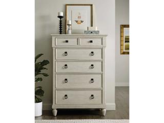 American Drew Grand Bay Tybee Egret White Hardwood Accent Chest