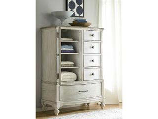American Drew Litchfield Calvin 5-Drawers Driftwood Sun Washed White Hardwood Accent Chest