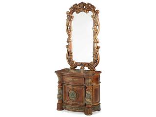 Luxecor Gilded Classic Chestnut Rectangular Dresser Mirror