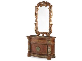 Luxecor Gilded Classic Chestnut Rectangular Dresser Mirror