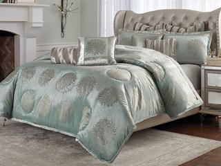 Michael Amini Bedding Regent Ice Blue Comforter Set
