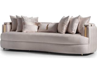 Carmela Almond Beige Upholstered Sofa