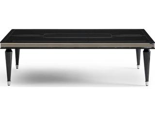 Michael Amini La Francaise Rectangular Glass Black Ice Cocktail Table