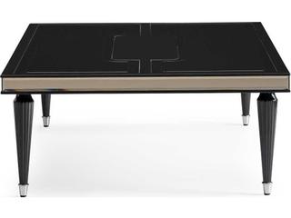 Michael Amini La Francaise Rectangular Glass Black Ice Cocktail Table