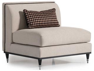 La Francaise Beige Fabric Accent Chair