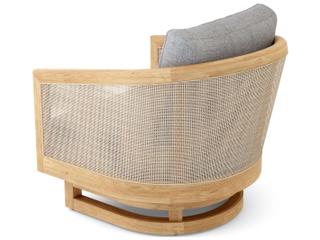 Anderson Teak Catania Natural Swivel Outdoor Patio Lounge Chair