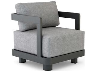 Anderson Teak Granada Aluminum Dark Grey Deep Seating Outdoor Lounge Chair