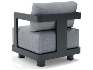 Anderson Teak Granada Aluminum Dark Grey Deep Seating Outdoor Lounge Chair
