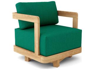 Anderson Teak Granada Deep Seating Swivel Teak Outdoor Patio Lounge Chair