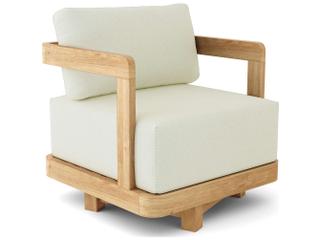 Anderson Teak Granada Deep Seating Swivel Teak Outdoor Patio Lounge Chair