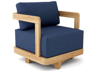 Anderson Teak Granada Deep Seating Swivel Teak Outdoor Patio Lounge Chair