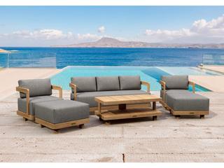 Anderson Teak Granada Deep Seating Teak Outdoor Patio Lounge Set