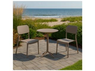 Alfresco Home Taupe Recycled Plastic Dining Set
