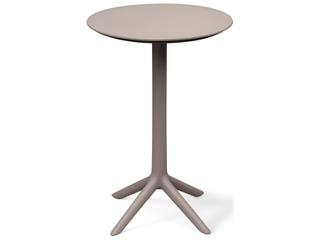 Recycled Plastic Round Bistro Table in Taupe