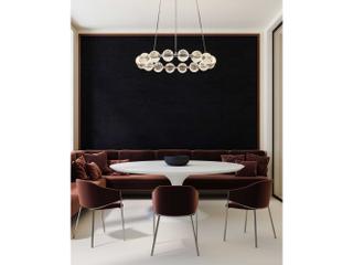Alora Lighting Marni Polished Nickel Geometric Round Chandelier