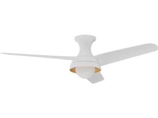 Rubio-H 54-Inch 3-Blade Indoor Outdoor Hugger Ceiling Fan in White