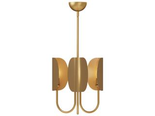 Alora Mood Seno 3-Light Aged Gold Geometric Chandelier