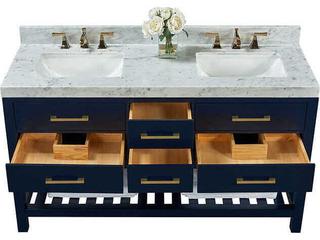 Ancerre Designs Elizabeth Heritage Blue 60" Vanity