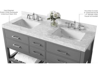 Ancerre Designs Elizabeth Sapphire Gray 72" Vanity