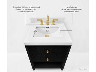 Ancerre Designs Momo Black Oak 24" Vanity